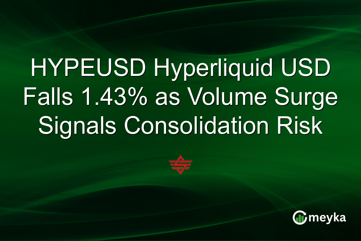 HYPEUSD Hyperliquid USD Falls 1.43% as Volume Surge Signals Consolidation Risk