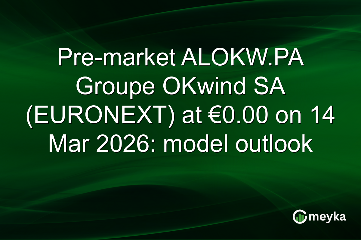 Pre-market ALOKW.PA Groupe OKwind SA (EURONEXT) at €0.00 on 14 Mar 2026: model outlook