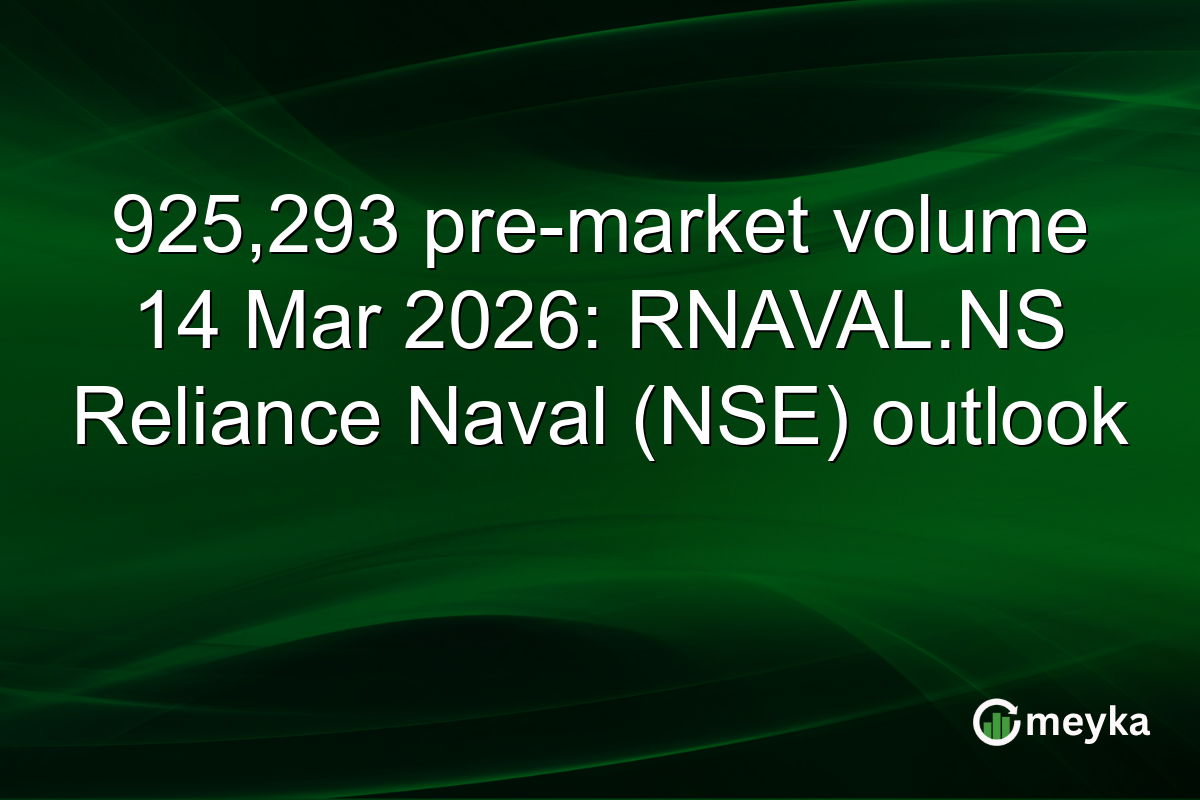 925,293 pre-market volume 14 Mar 2026: RNAVAL.NS Reliance Naval (NSE) outlook