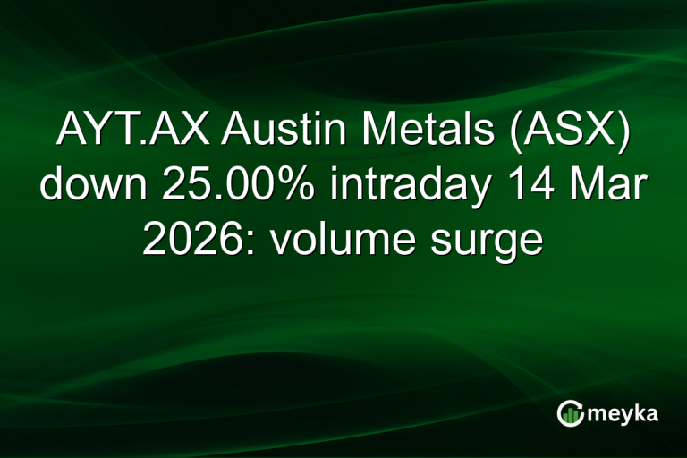 AYT.AX Austin Metals (ASX) down 25.00% intraday 14 Mar 2026: volume surge