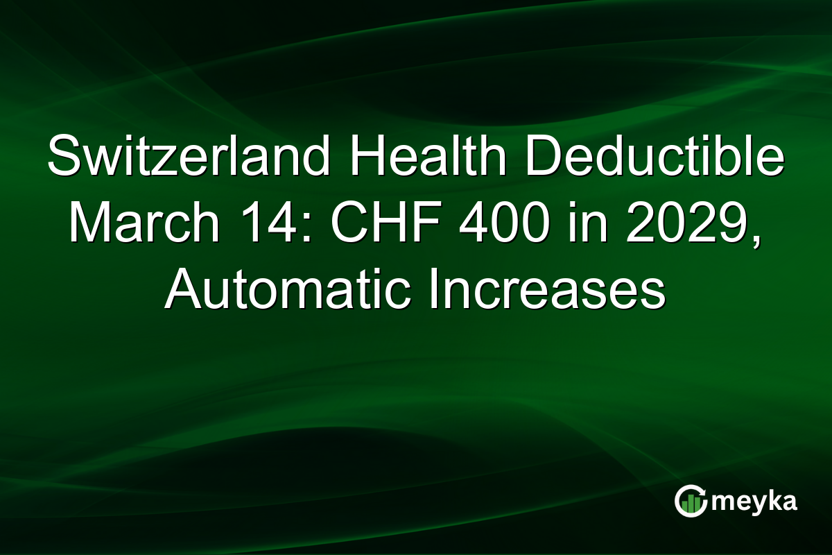 Switzerland Health Deductible March 14: CHF 400 in 2029, Automatic Increases