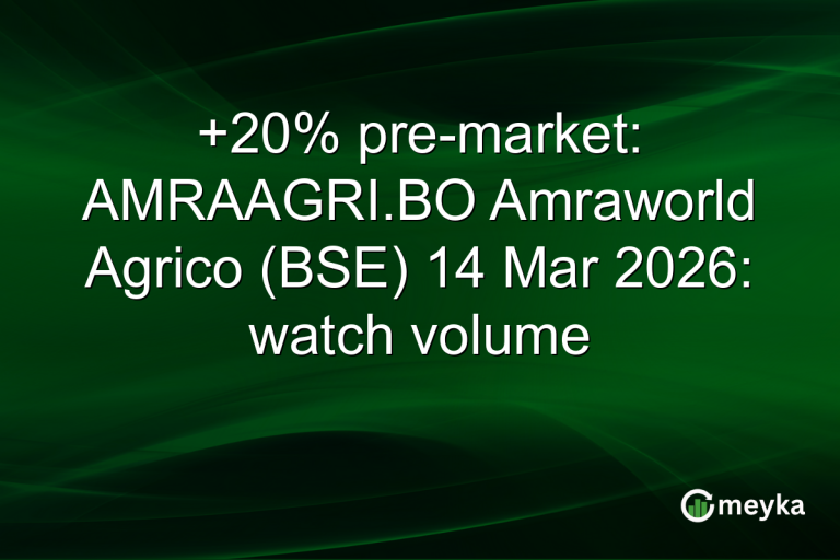 +20% pre-market: AMRAAGRI.BO Amraworld Agrico (BSE) 14 Mar 2026: watch volume
