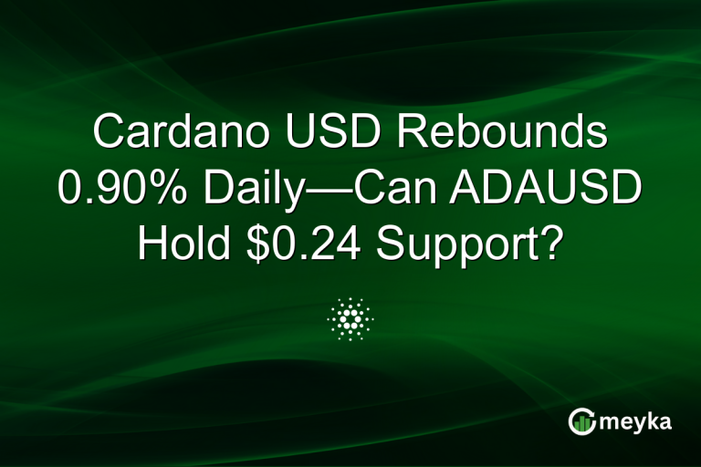 Cardano USD Rebounds 0.90% Daily—Can ADAUSD Hold $0.24 Support?