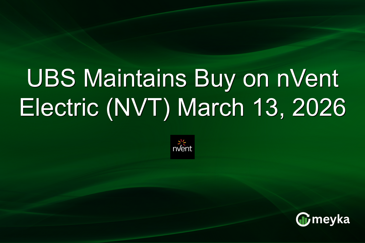UBS Maintains Buy on nVent Electric (NVT) March 13, 2026