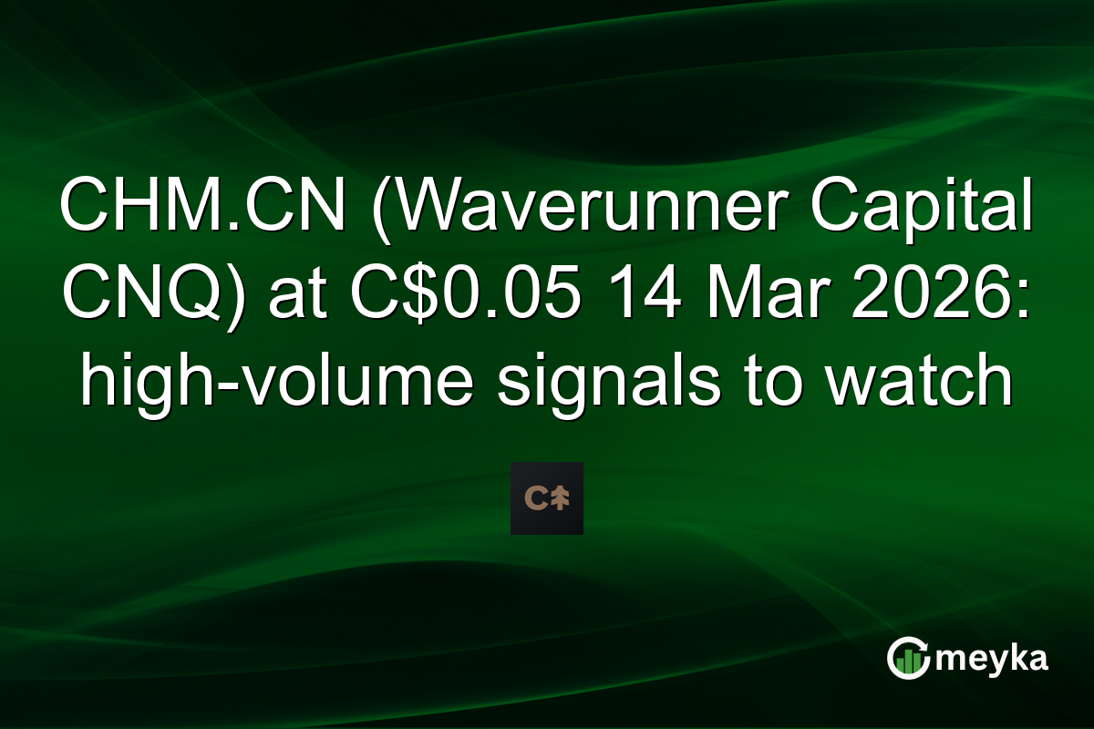 CHM.CN (Waverunner Capital CNQ) at C$0.05 14 Mar 2026: high-volume signals to watch