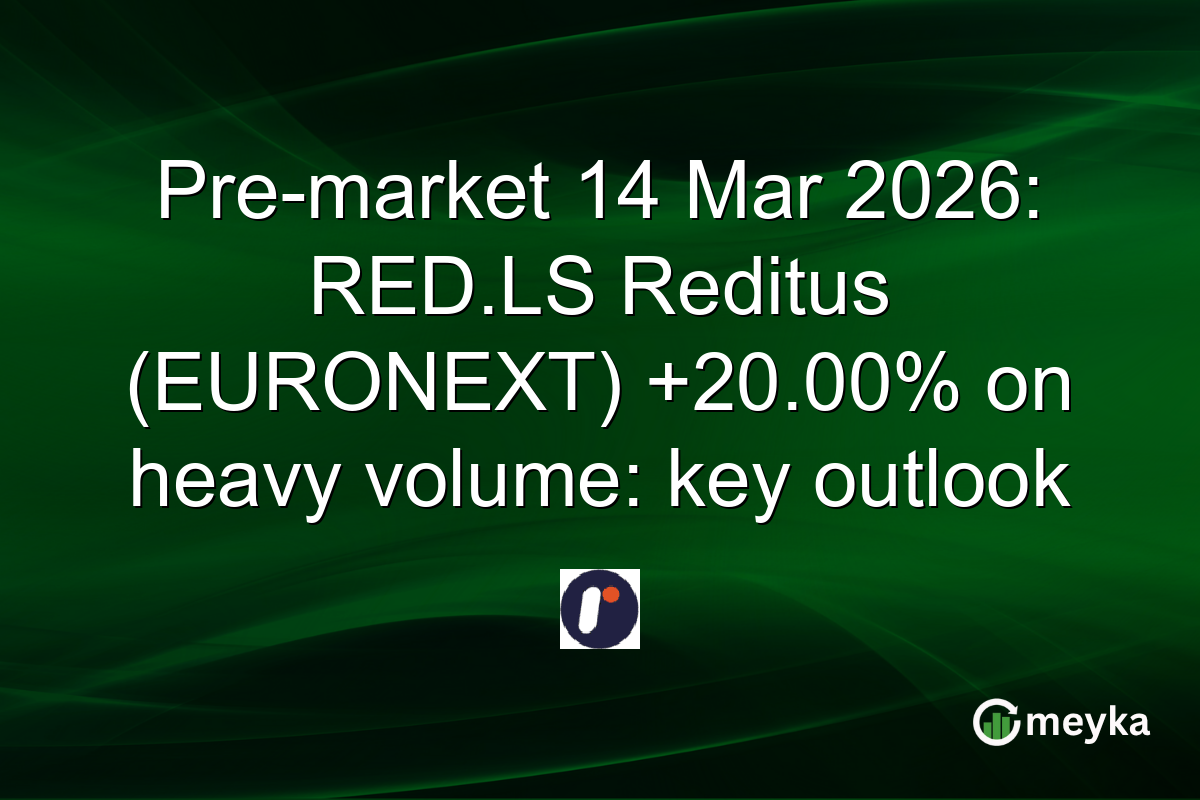 Pre-market 14 Mar 2026: RED.LS Reditus (EURONEXT) +20.00% on heavy volume: key outlook