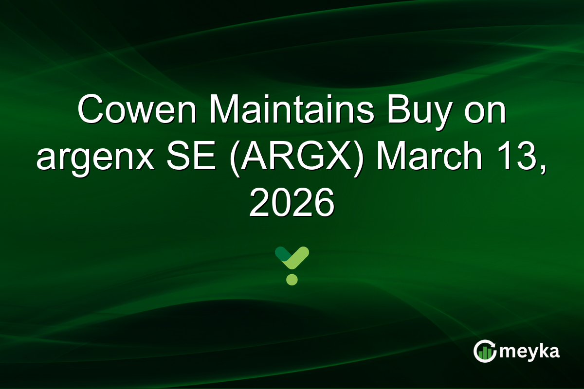 Cowen Maintains Buy on argenx SE (ARGX) March 13, 2026