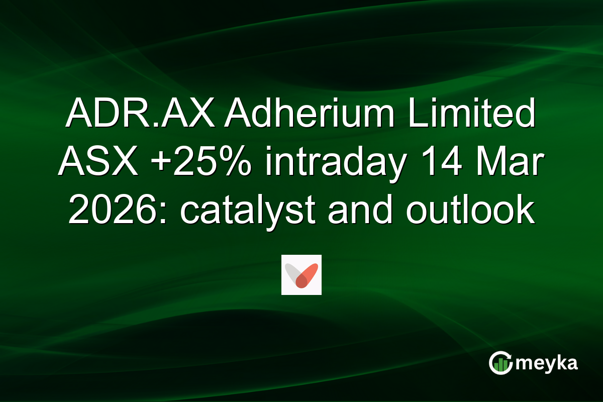 ADR.AX Adherium Limited ASX +25% intraday 14 Mar 2026: catalyst and outlook