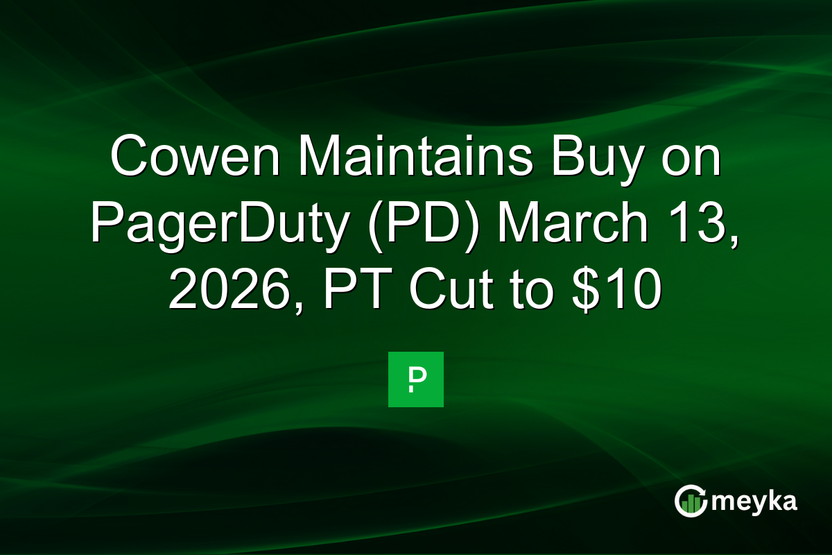 Cowen Maintains Buy on PagerDuty (PD) March 13, 2026, PT Cut to $10
