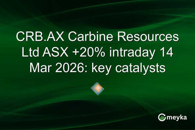 CRB.AX Carbine Resources Ltd ASX +20% intraday 14 Mar 2026: key catalysts