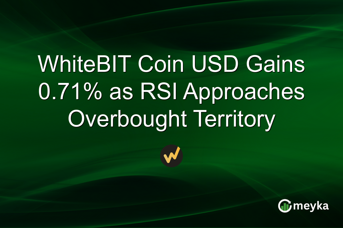 WhiteBIT Coin USD Gains 0.71% as RSI Approaches Overbought Territory