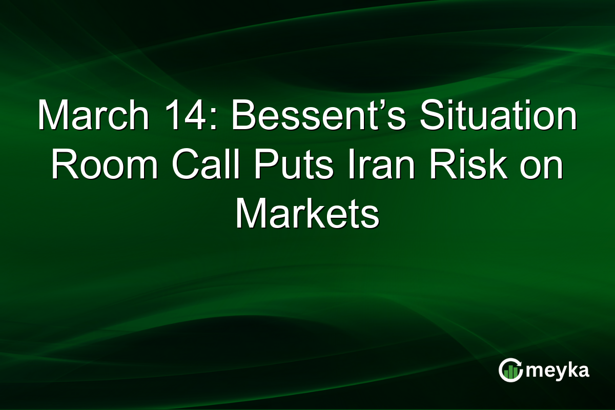 March 14: Bessent’s Situation Room Call Puts Iran Risk on Markets