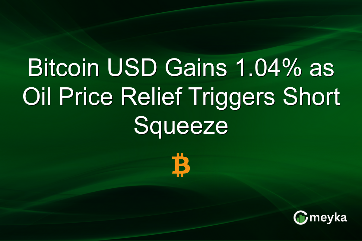 Bitcoin USD Gains 1.04% as Oil Price Relief Triggers Short Squeeze