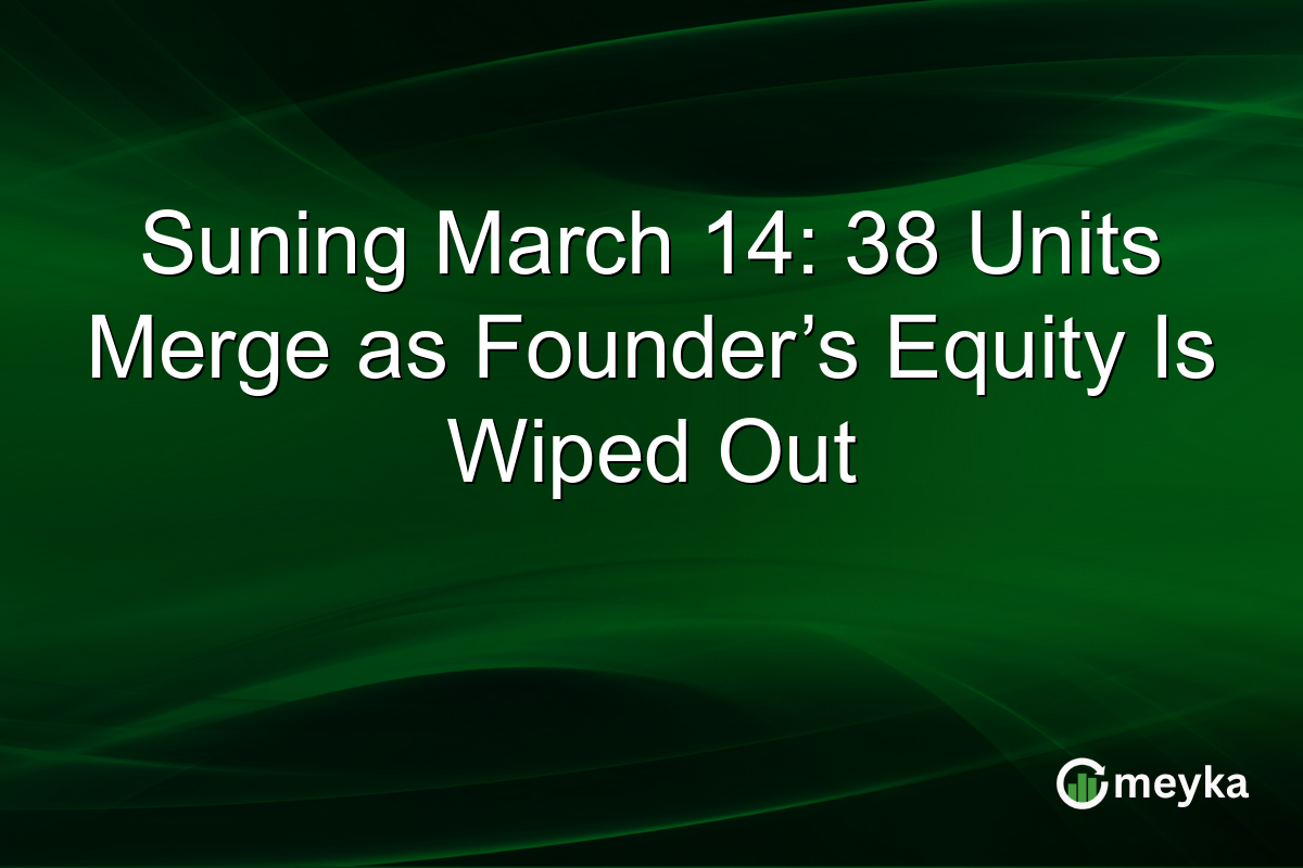 Suning March 14: 38 Units Merge as Founder’s Equity Is Wiped Out