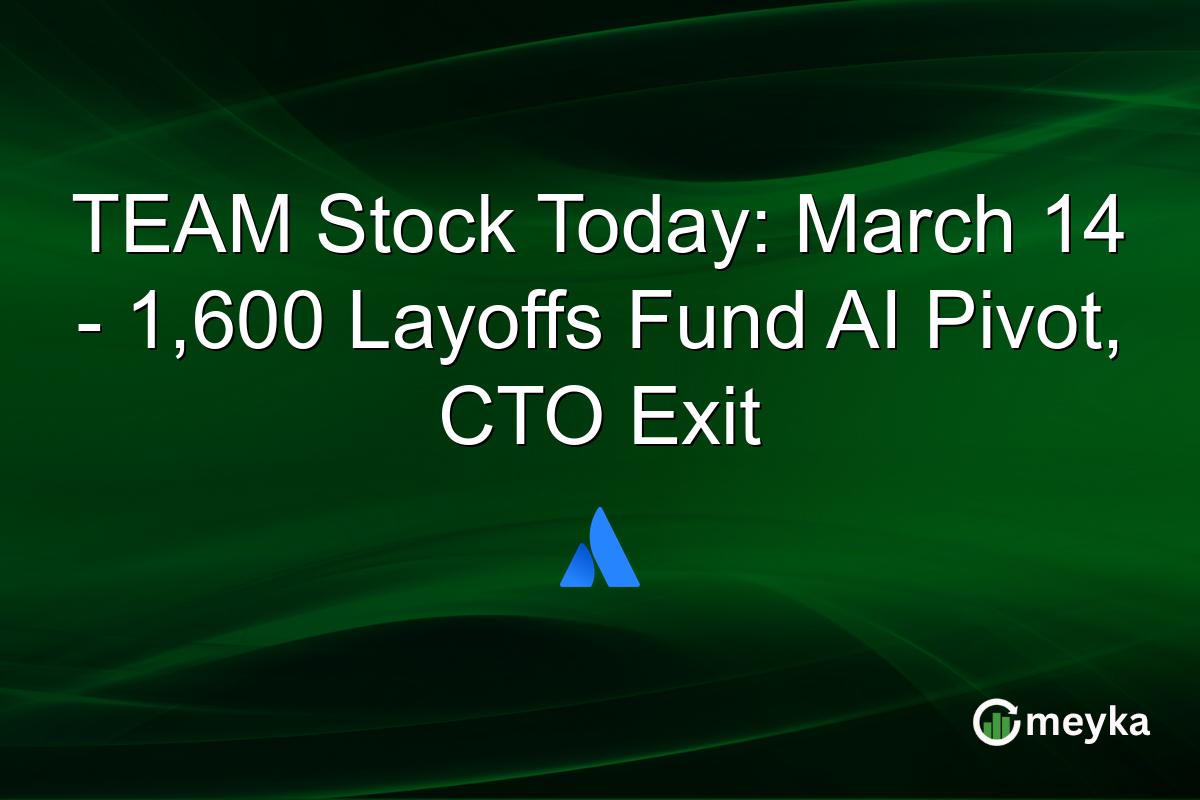 TEAM Stock Today: March 14 – 1,600 Layoffs Fund AI Pivot, CTO Exit