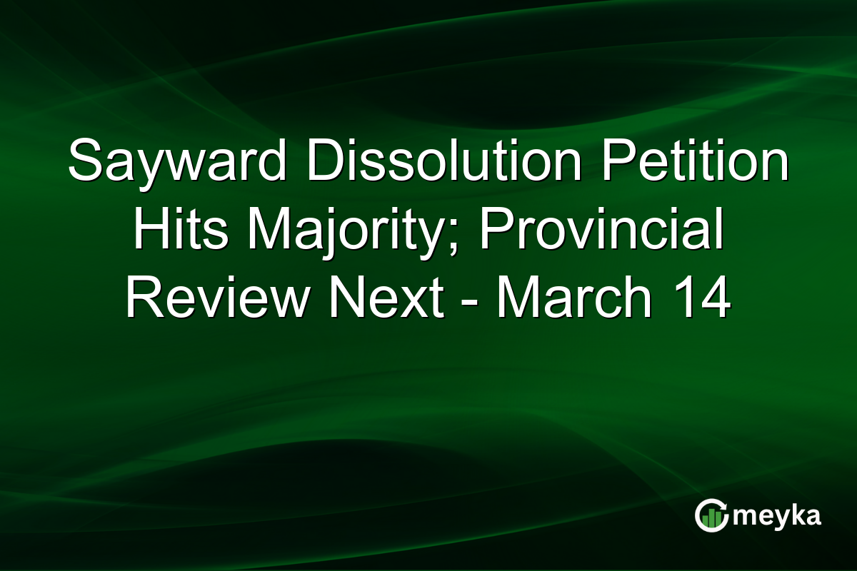 Sayward Dissolution Petition Hits Majority; Provincial Review Next – March 14