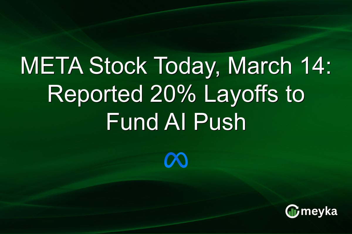 META Stock Today, March 14: Reported 20% Layoffs to Fund AI Push
