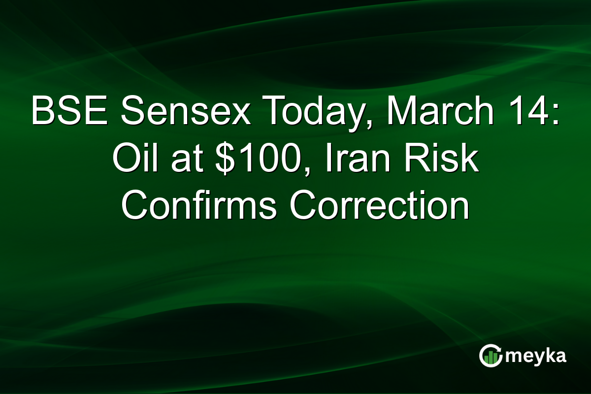 BSE Sensex Today, March 14: Oil at $100, Iran Risk Confirms Correction