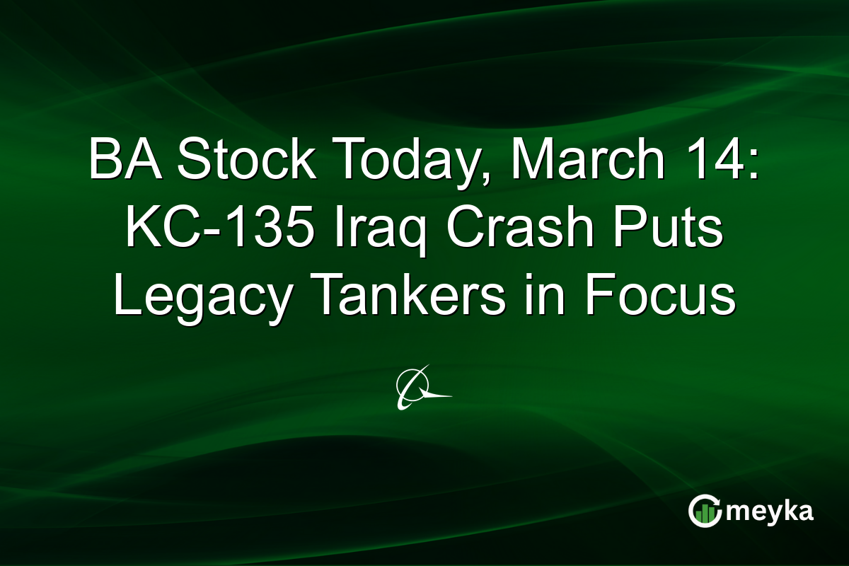 BA Stock Today, March 14: KC-135 Iraq Crash Puts Legacy Tankers in Focus