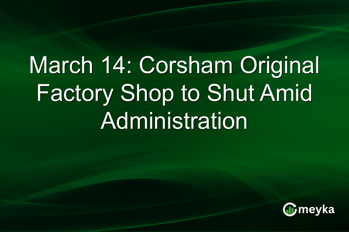March 14: Corsham Original Factory Shop to Shut Amid Administration