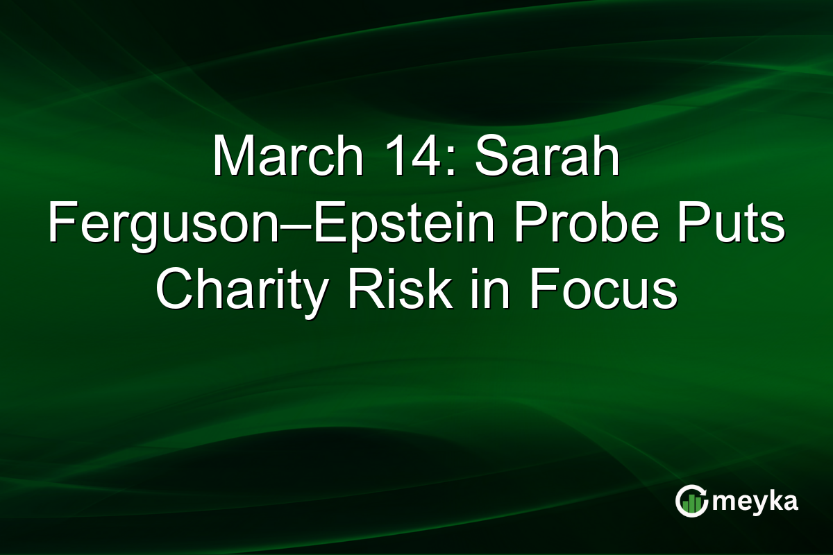 March 14: Sarah Ferguson–Epstein Probe Puts Charity Risk in Focus