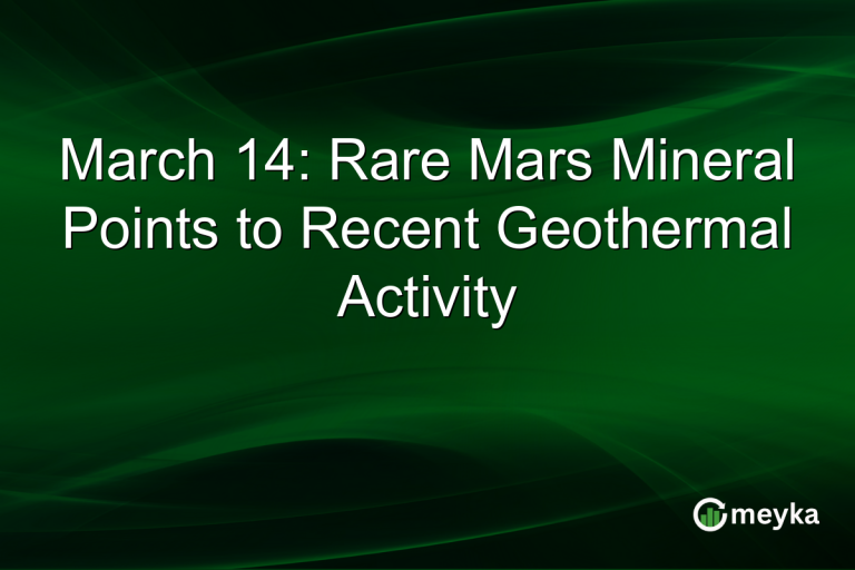 March 14: Rare Mars Mineral Points to Recent Geothermal Activity
