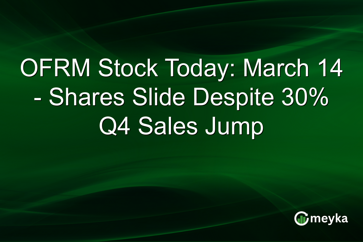 OFRM Stock Today: March 14 – Shares Slide Despite 30% Q4 Sales Jump