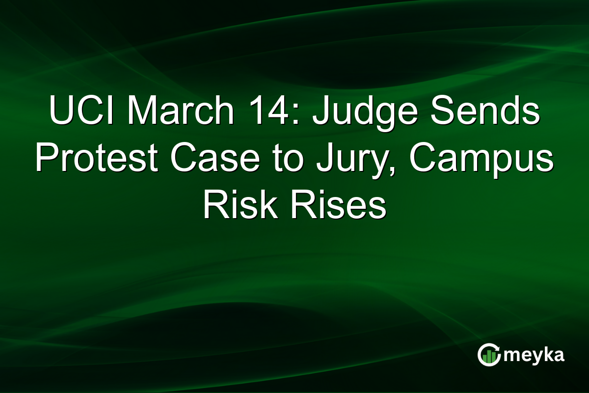 UCI March 14: Judge Sends Protest Case to Jury, Campus Risk Rises