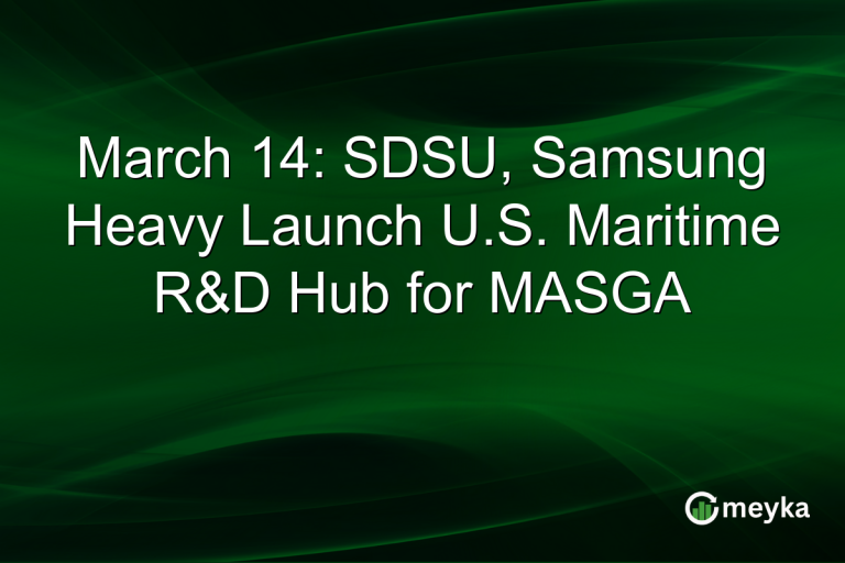 March 14: SDSU, Samsung Heavy Launch U.S. Maritime R&D Hub for MASGA