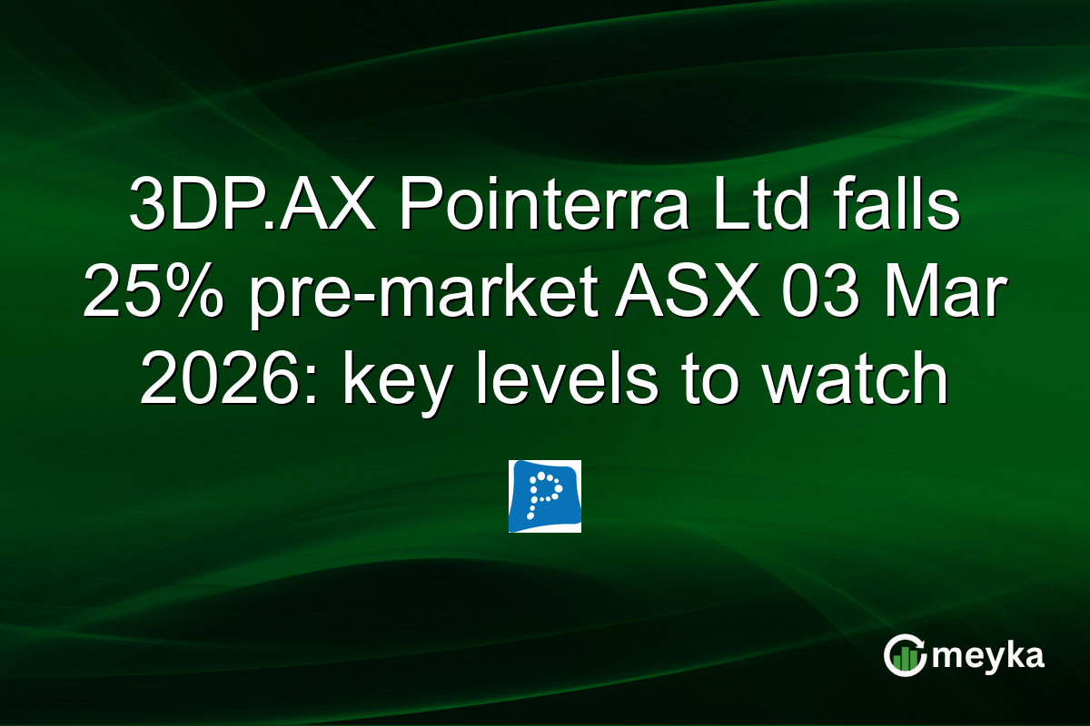 3DP.AX Pointerra Ltd falls 25% pre-market ASX 03 Mar 2026: key levels to watch