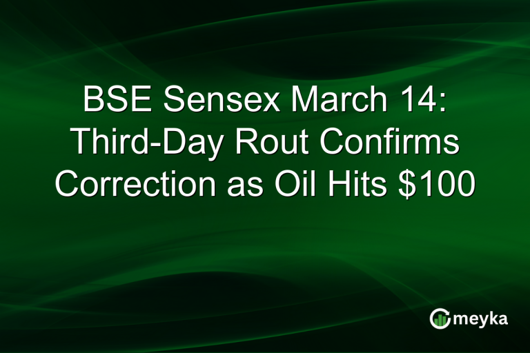 BSE Sensex March 14: Third-Day Rout Confirms Correction as Oil Hits $100