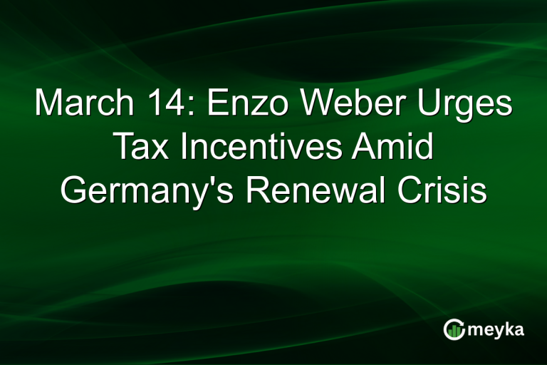 March 14: Enzo Weber Urges Tax Incentives Amid Germany's Renewal Crisis