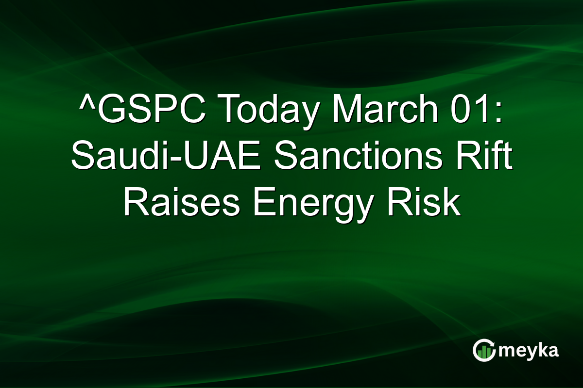 ^GSPC Today March 01: Saudi-UAE Sanctions Rift Raises Energy Risk