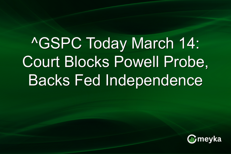 ^GSPC Today March 14: Court Blocks Powell Probe, Backs Fed Independence