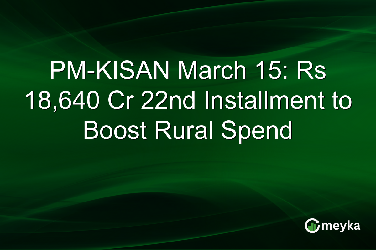 PM-KISAN March 15: Rs 18,640 Cr 22nd Installment to Boost Rural Spend