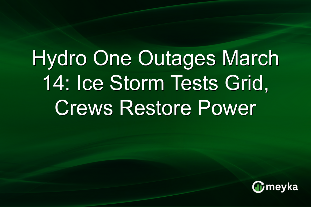Hydro One Outages March 14: Ice Storm Tests Grid, Crews Restore Power