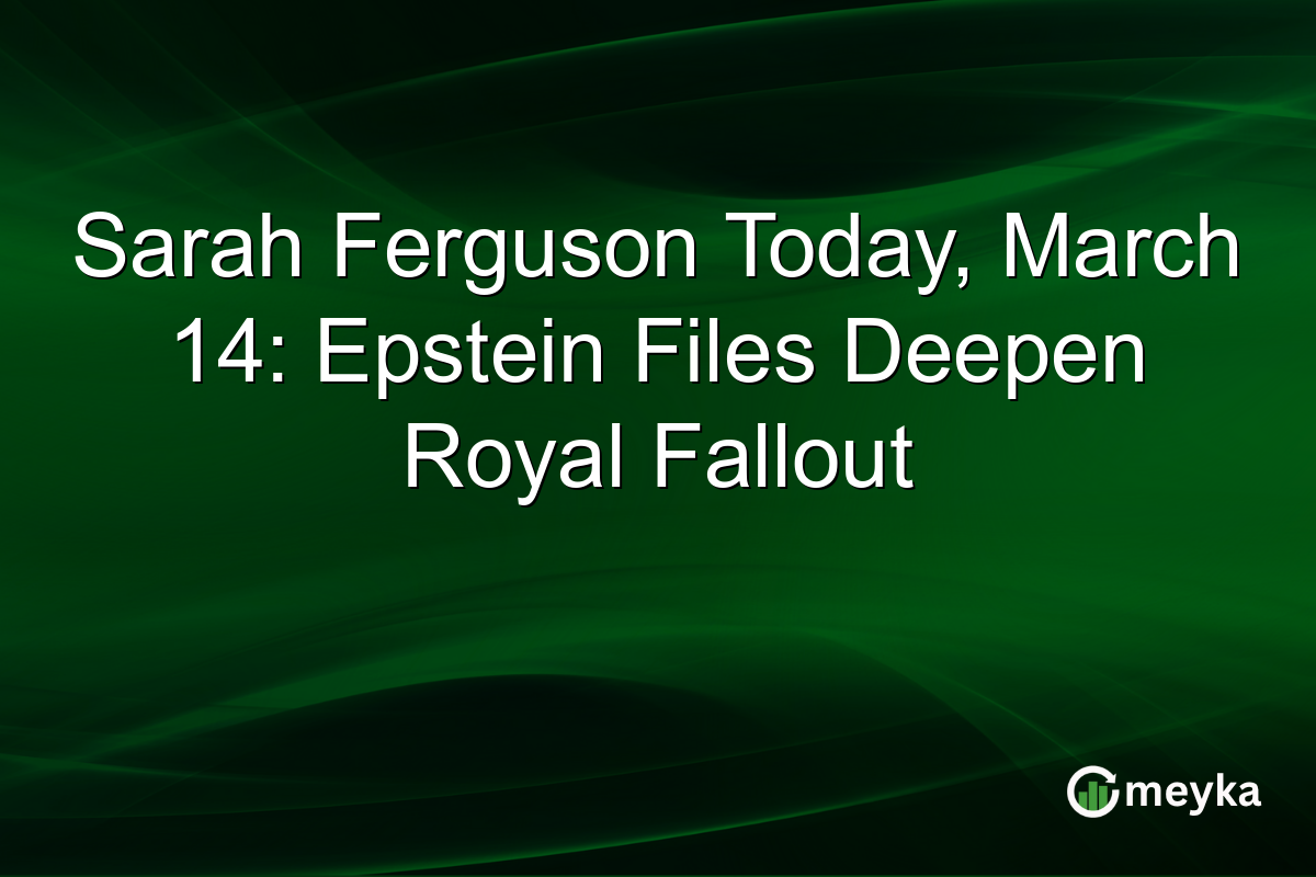 Sarah Ferguson Today, March 14: Epstein Files Deepen Royal Fallout