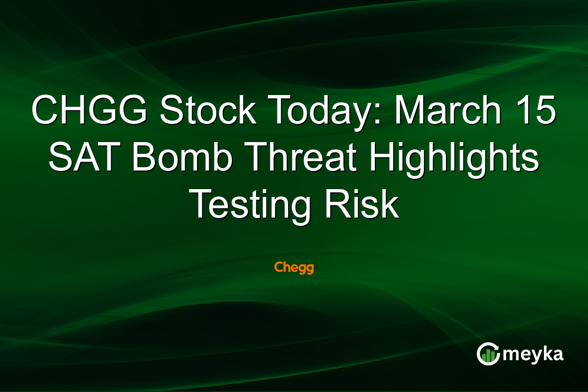 CHGG Stock Today: March 15 SAT Bomb Threat Highlights Testing Risk
