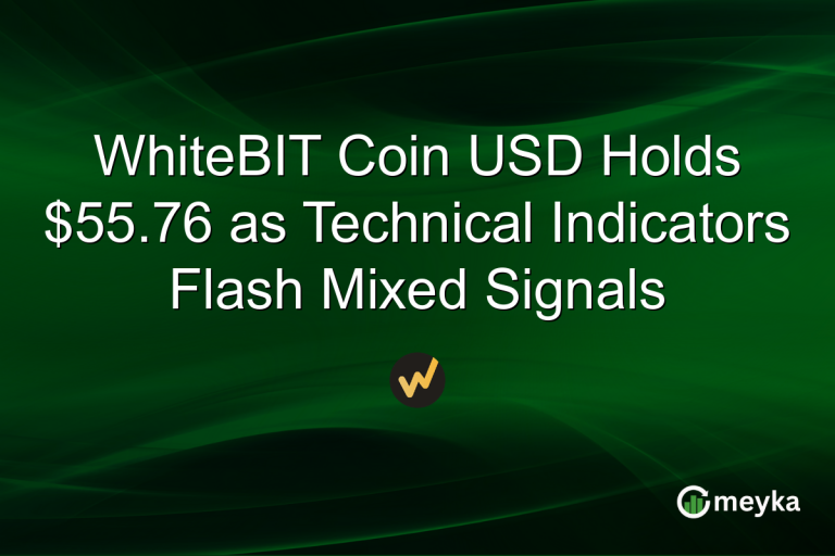 WhiteBIT Coin USD Holds $55.76 as Technical Indicators Flash Mixed Signals