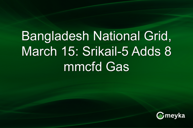 Bangladesh National Grid, March 15: Srikail-5 Adds 8 mmcfd Gas