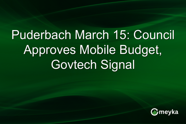 Puderbach March 15: Council Approves Mobile Budget, Govtech Signal