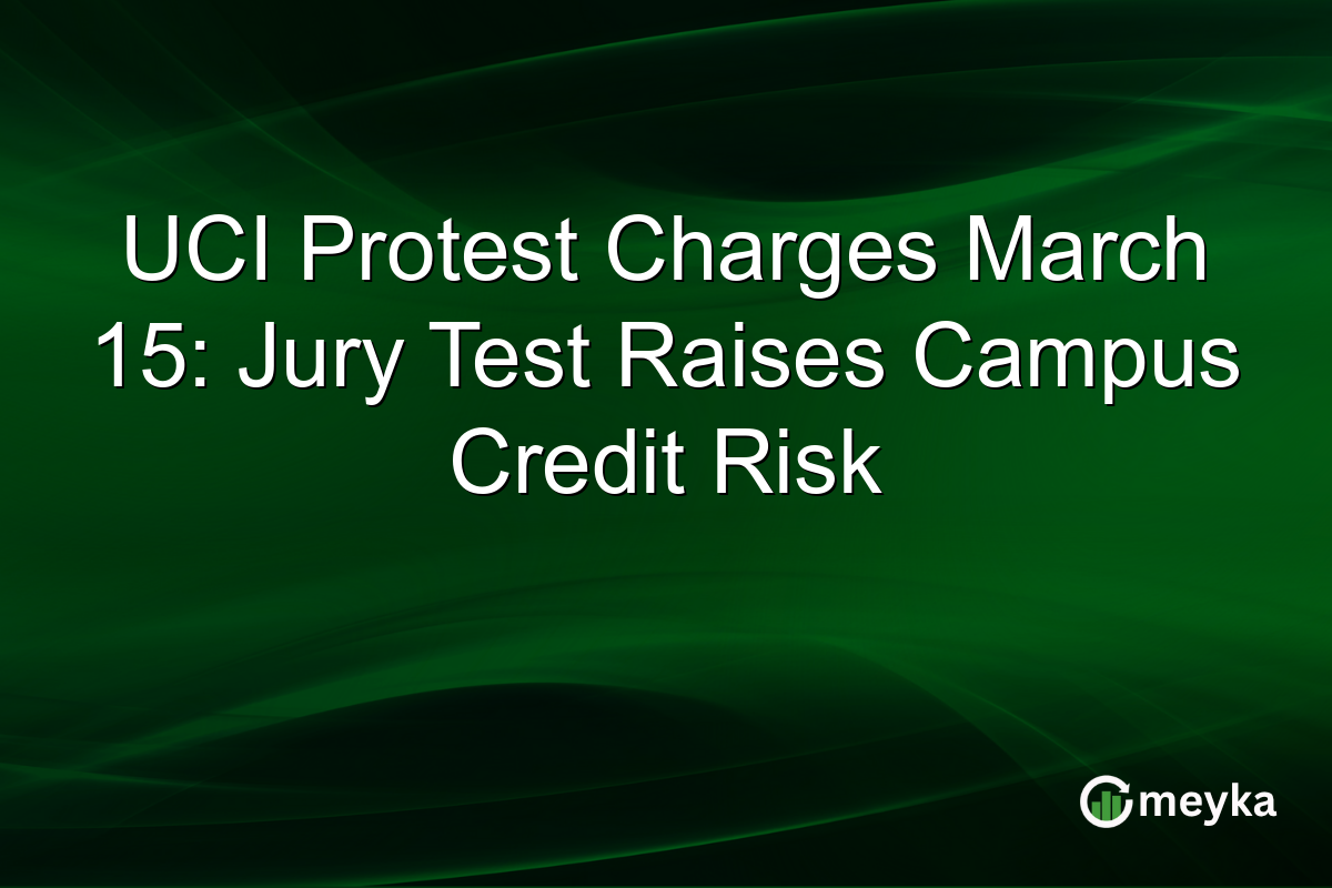 UCI Protest Charges March 15: Jury Test Raises Campus Credit Risk