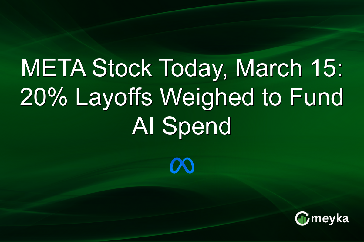 META Stock Today, March 15: 20% Layoffs Weighed to Fund AI Spend