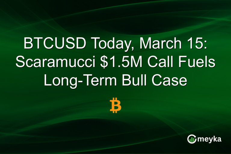 BTCUSD Today, March 15: Scaramucci $1.5M Call Fuels Long-Term Bull Case