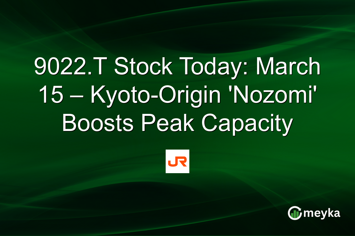 9022.T Stock Today: March 15 – Kyoto-Origin ‘Nozomi’ Boosts Peak Capacity