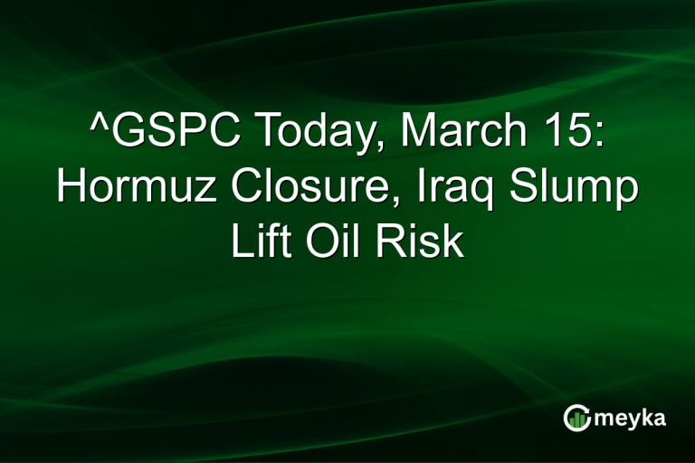 ^GSPC Today, March 15: Hormuz Closure, Iraq Slump Lift Oil Risk