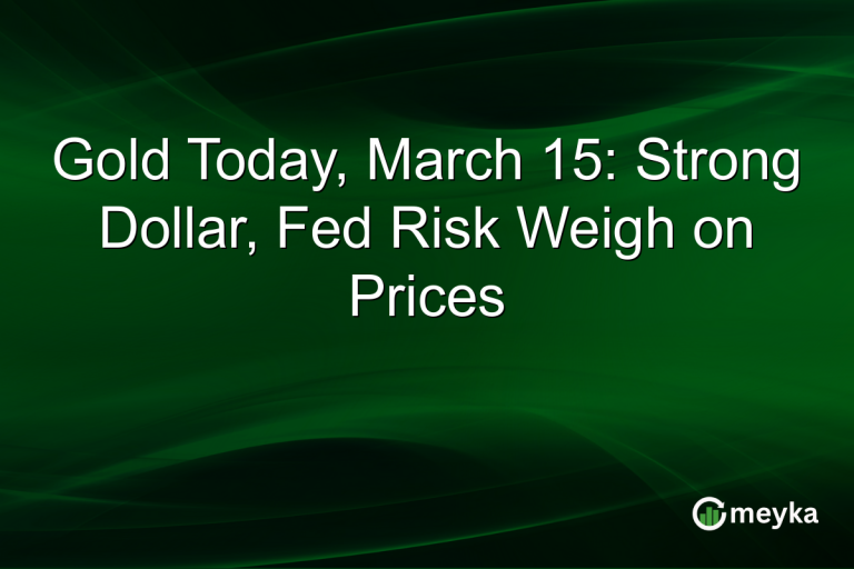 Gold Today, March 15: Strong Dollar, Fed Risk Weigh on Prices