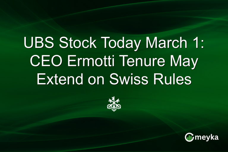UBS Stock Today March 1: CEO Ermotti Tenure May Extend on Swiss Rules