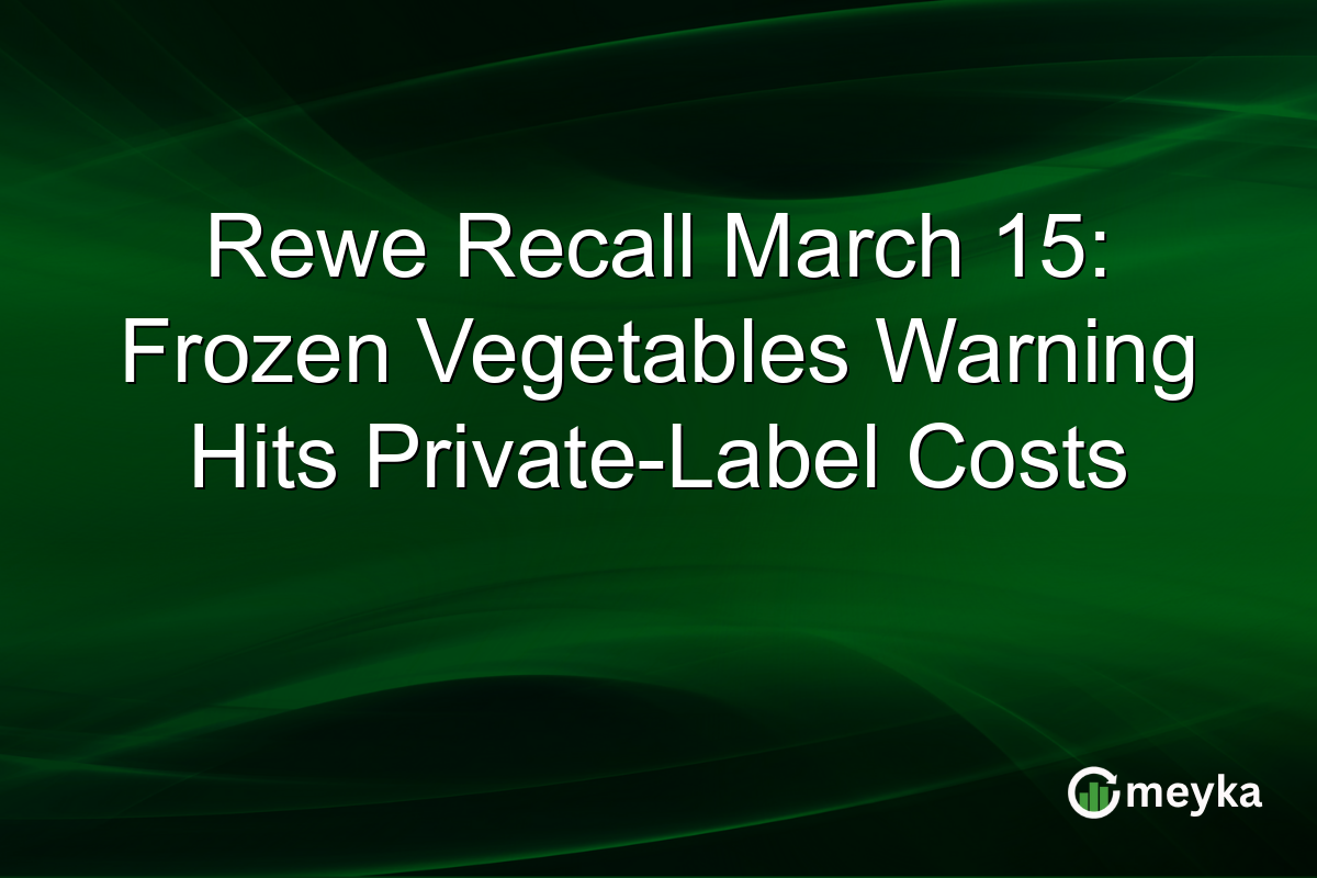 Rewe Recall March 15: Frozen Vegetables Warning Hits Private-Label Costs