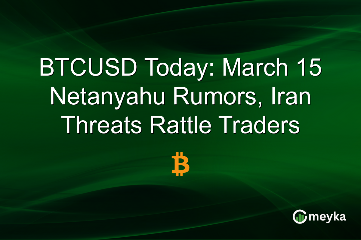 BTCUSD Today: March 15 Netanyahu Rumors, Iran Threats Rattle Traders
